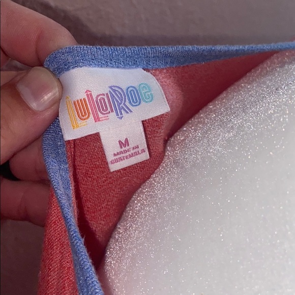 Lularoe Orange and Blue Shirt - Picture 2 of 2